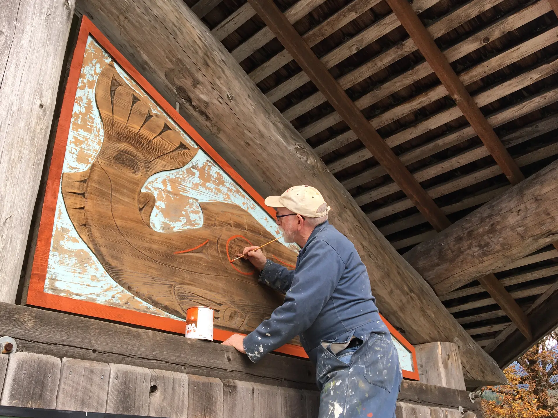Featured image for “A Facelift for the Carvings at Eagle Run Shelter”